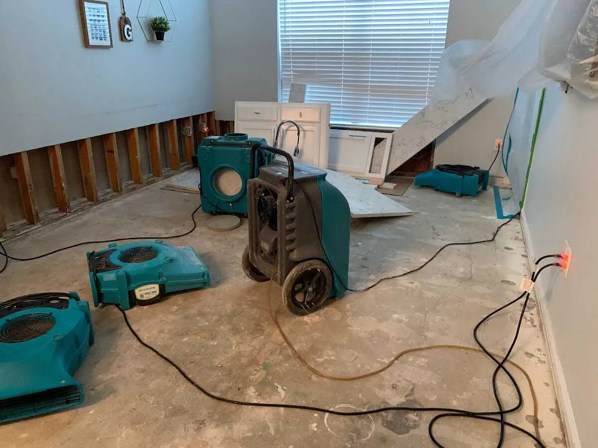 Dehumidifier in flood-cut room for Water Extraction & Removal in West Carson